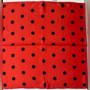NWOT Codello Vintage 100% Silk Scarf Bandana Polka Dot Hand-Rolled